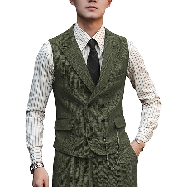 Amazon.com: Tuikayoo Mens Classic Double Breasted Wool Tweed